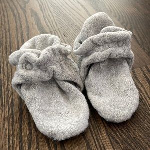 Grey Cozy Fleece Booties, Toddlers, 18M